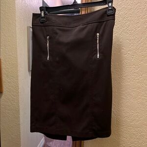 Brown Knee-Length Pencil Skirt for Work